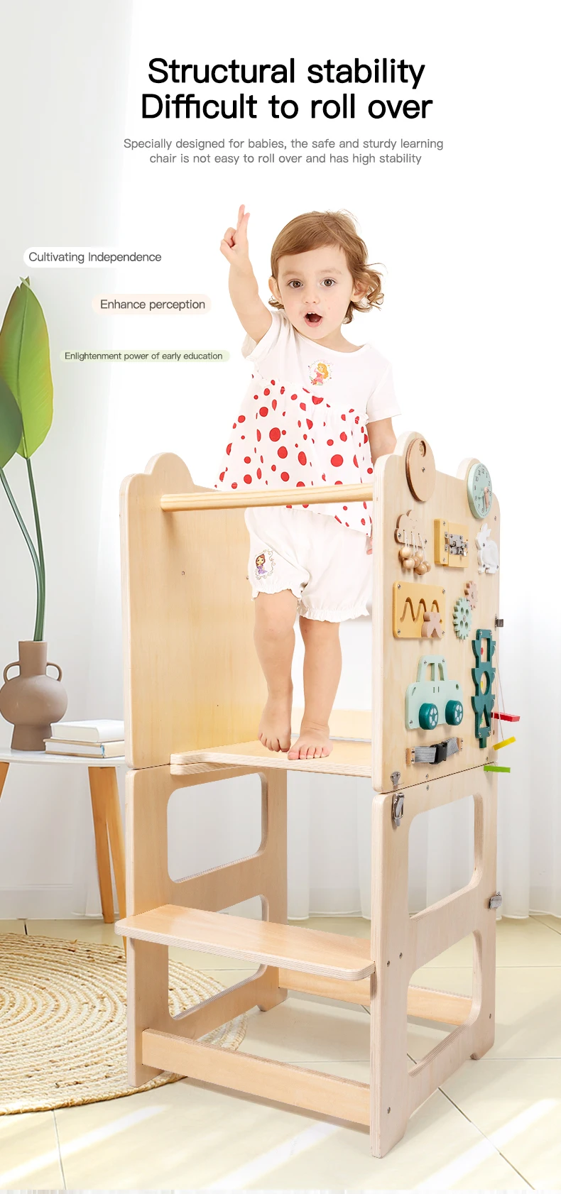 Montessori Kleinkind Klapp Küche Hocker Helfer Baby Lernen Stuhl Multifunktions Holz Kinder Lernen Turm fabrik