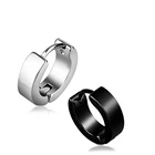 Hoop Fashion Boy Earrings 2021 Fashion Stainless Steel Unisex Earrings Trend Hoop Earing For Men Single Sale