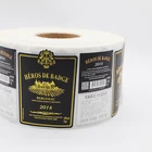 Custom Wine Popular Custom Sticker Logo Printing Label Wine Sticker Digital Embellishment Label
