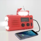 Phone High Quality Hand Crank Radio Flashlight Charger Solar Power Phone Holder Earphone Radio