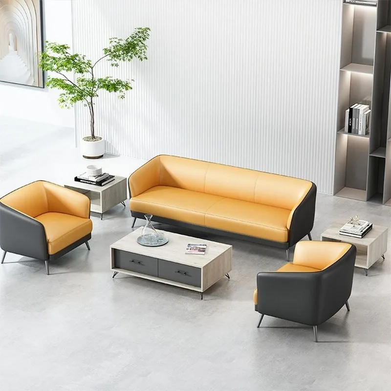 Office Luxury Leather L Sofa Italian Sofa Furniture Sofa Living Room Set