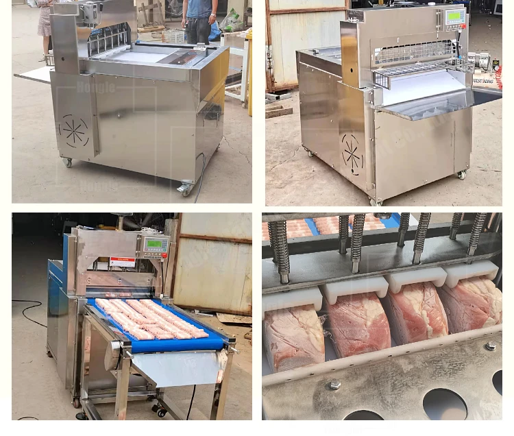 Frozen Beef Lamb Roll Slicer Stainless Steel Automatic Frozen Meat Slicing Machine Meat Cutting Machine supplier