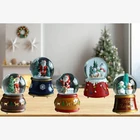 Resin Custom 2021 Hot Sale Home Decor Resin Mini Glass Snowman Christmas Santa Snow Globe Souvenirs
