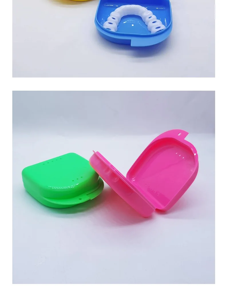 Orthodontic Invisible Brace Dental Storage Retainer Box Case / Denture