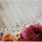 Flower Pendant Flower Romantic Birth Flower Engraved Pendant Necklace For Girlfriend Lover Women Jewelry