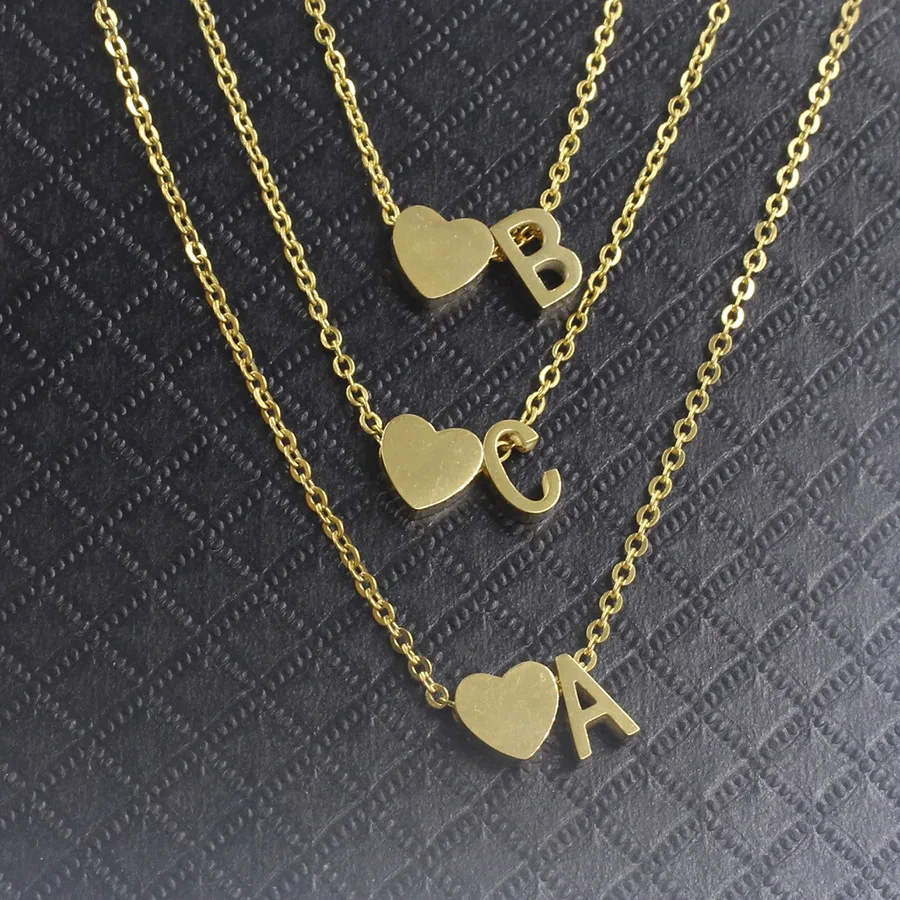 Buy Initial Necklace,Alphabet Letter 
