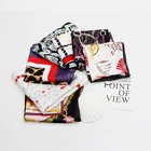 Silk Scarf Scarf Scarves Hot Sale Small Square High Quality Polyester Luxury Square Silk Scarf Ladies