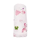 Baby Muslin Baby Gots Organic Bamboo Cotton Printed Cartoon Pattern Newborn Wrap Baby Muslin Mantas Para Bebe