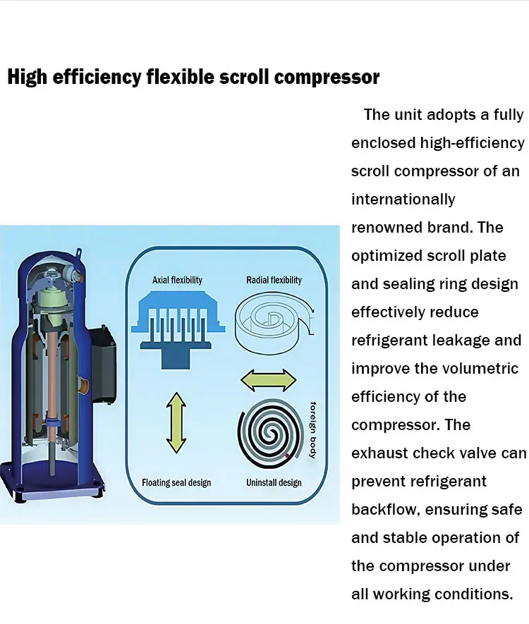 Air Cooled Scroll Chiller, 25hp, 50hp, 20ton, 35ton - detail 10