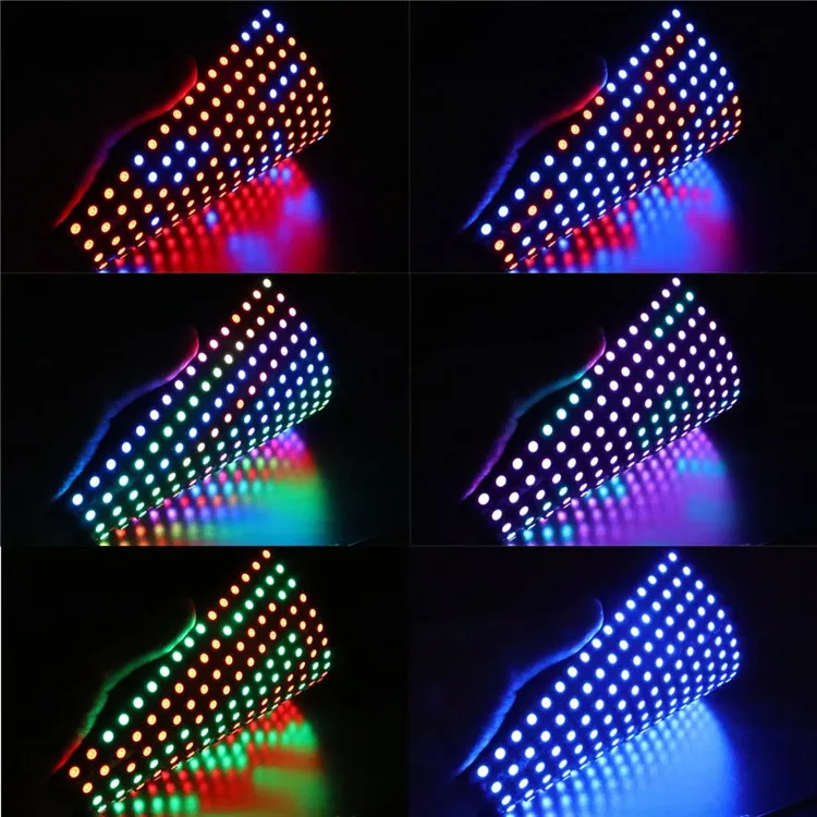 flexible 8x32 addressable p10 rgb panel WS2811 ws2812 ws2812b pixel led matrix