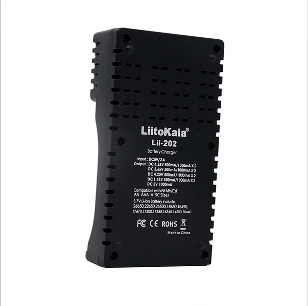 Liitokala Lii-202 18650 charger 1.2V 3.7V 3.2V 3.85V AA AAA 26650 10440 14500 16340 25500 NiMH lithium battery smart