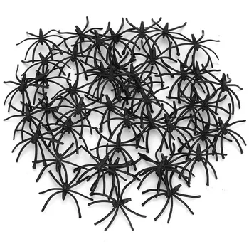 Halloween Black Plastic Spiders Prank Realistic Scary Spiders for Kids Great Party Favors Halloween Party Decorations