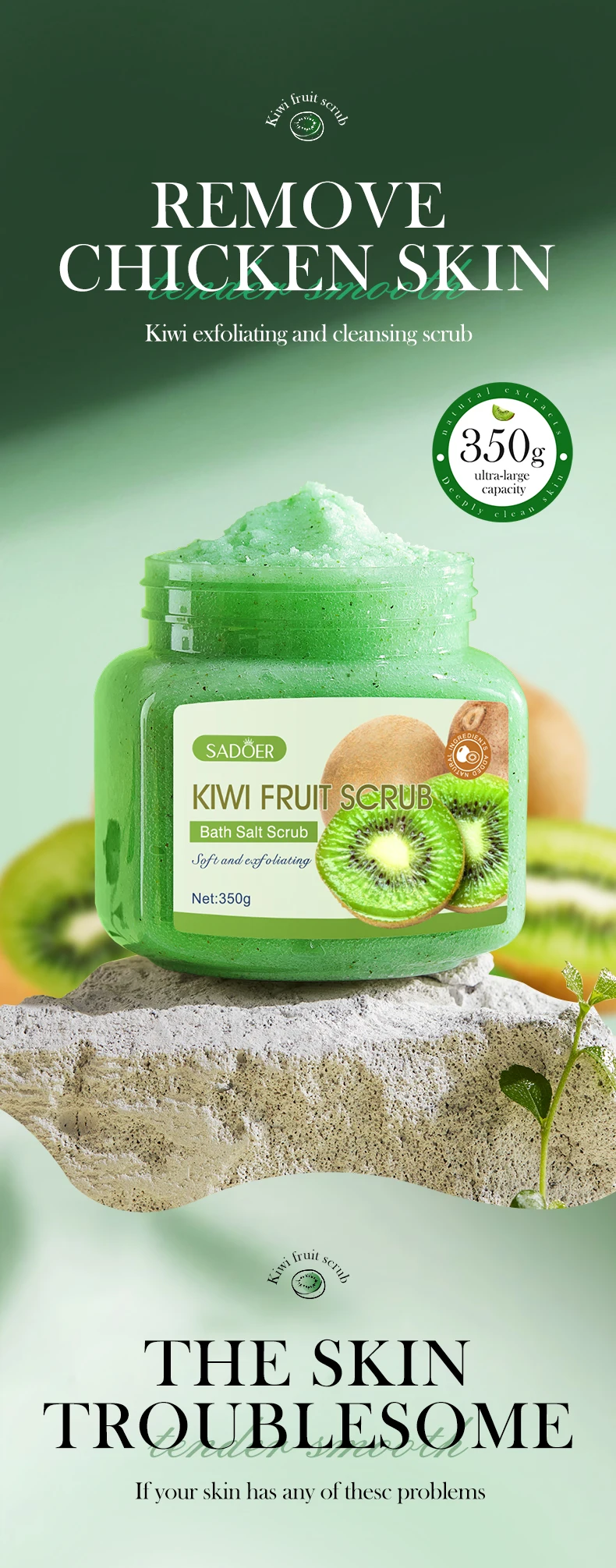 product wholesale sadoer natural organic herbal body scrub avocado blueberry vitamin c rich beauty buffets brightening customized-3