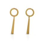 Clip Earring Chris April Fashion In Stock 316L Stainless Steel PVD Gold Plated Ear Clip On Earring