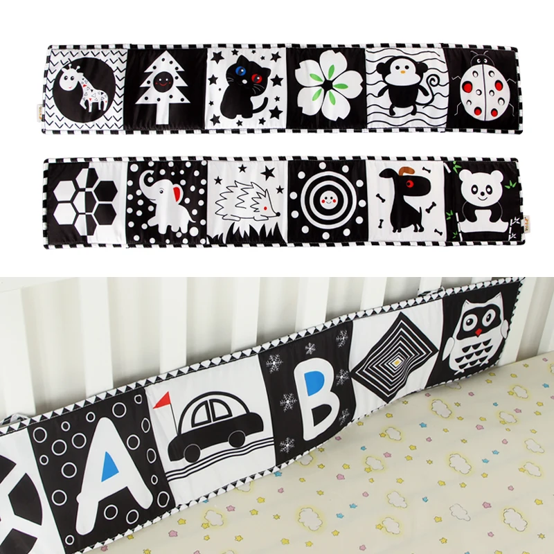 Baby bed around black and white cartoon insect bed around educational toys N006