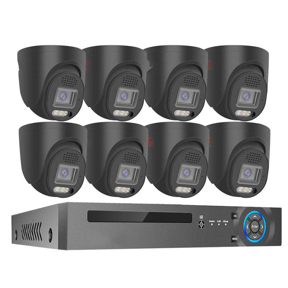 Smart Home 8 Channel IP66 POE Surveillance Camera System with 4K 8MP CCTV Security Network Camera