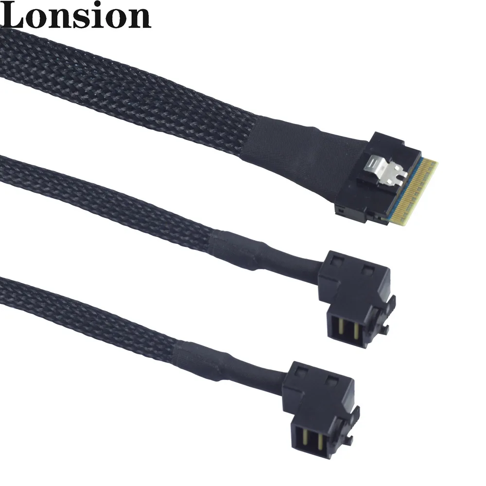 Mini Sas Slimline Sff8654 8i 4.0 To 2 Ports Sas Hd Sff8643 Adapter Cable Buy Mini Sas Cable