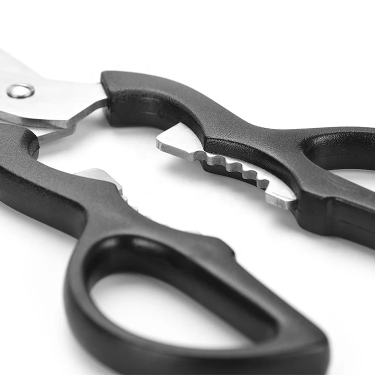 Heavy Duty Meat Fish Utility Scissors Multi Purpose Chicken Bone Poultry Cooking Kitchen Shears With Can Opener