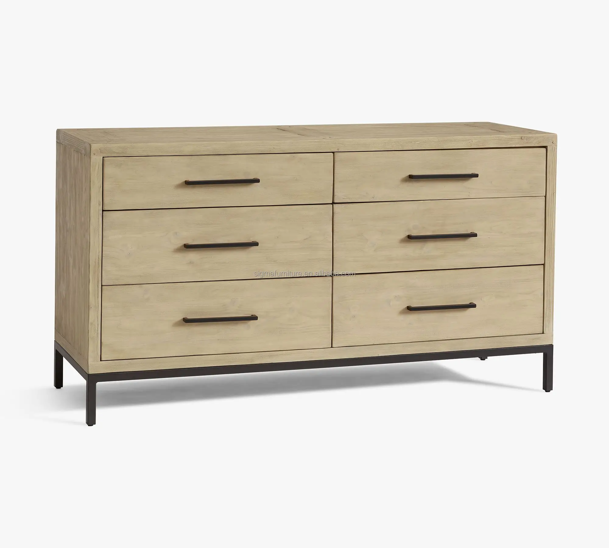 dresser set bedroom furniture oak 6-drawer wider dresser