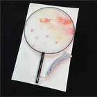 Fan Translucent Printed Fan Circular Dance Fan Chinese Style Retro Customizable Advertising Fan