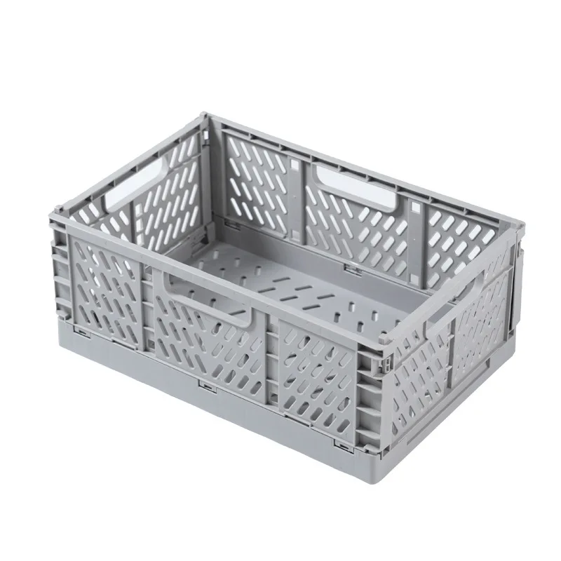 Fridge Kitchen folding stackable plastic Storage Container Organizer basket Bin Box