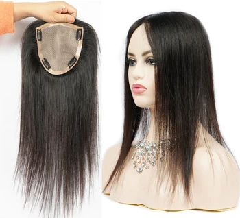 Wholesale 100% virgin remy hairprice European piece brown balayage color silk base human hair topper toupee for women
