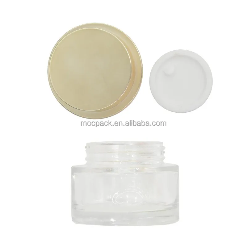 product factory direct sale round flat shoulder glass lotion bottle and cream jar luxury skin care set packaging-30