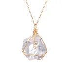 Natural Stone Necklaces Irregular Crystal Of Natural Raw Ore Rough Stone Dainty Necklaces Pendant Necklaces