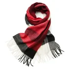 Square Scarf Fashion Women And Men Merino Wool Square Scarves Thick Chunky Ribbed Wool Scarf
