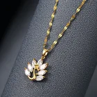 Design Jewelry Special Design Moissanite Loose Stone Swan Shape Pendant Jewelry 18k Real Gold Pendant