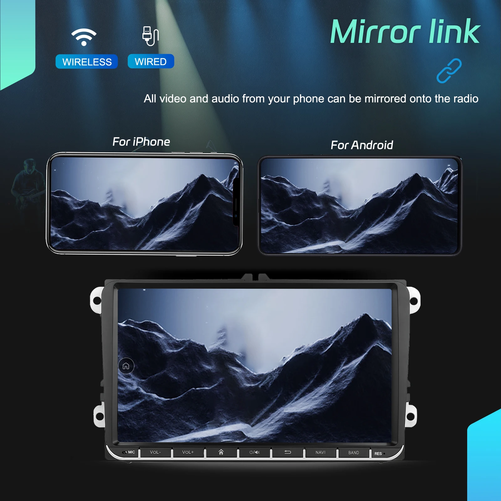 Podofo 6+128G 9" Android Car Audio Carplay Android Auto Radio Para Auto GPS WIFI for Volkswagen/VW/Passat/Golf/MK5/Jetta T5/Polo A4199 supplier
