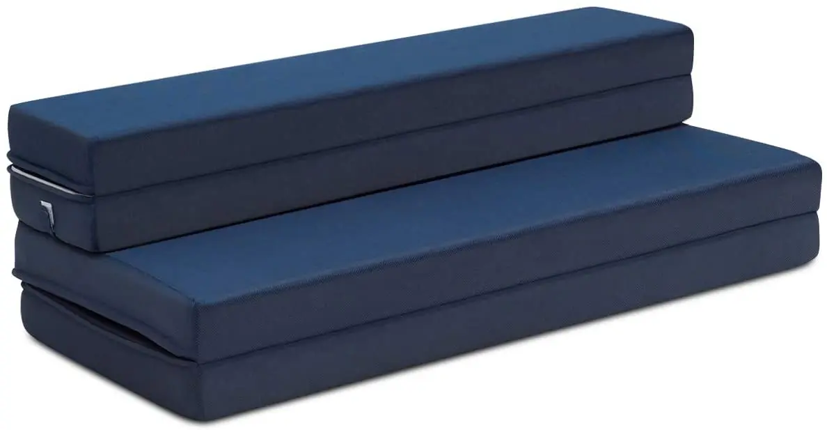 4 Folding Mattress Topper Pressure Relief  Multiple Shaped 3D Mesh Fabric Machine Washable Topper