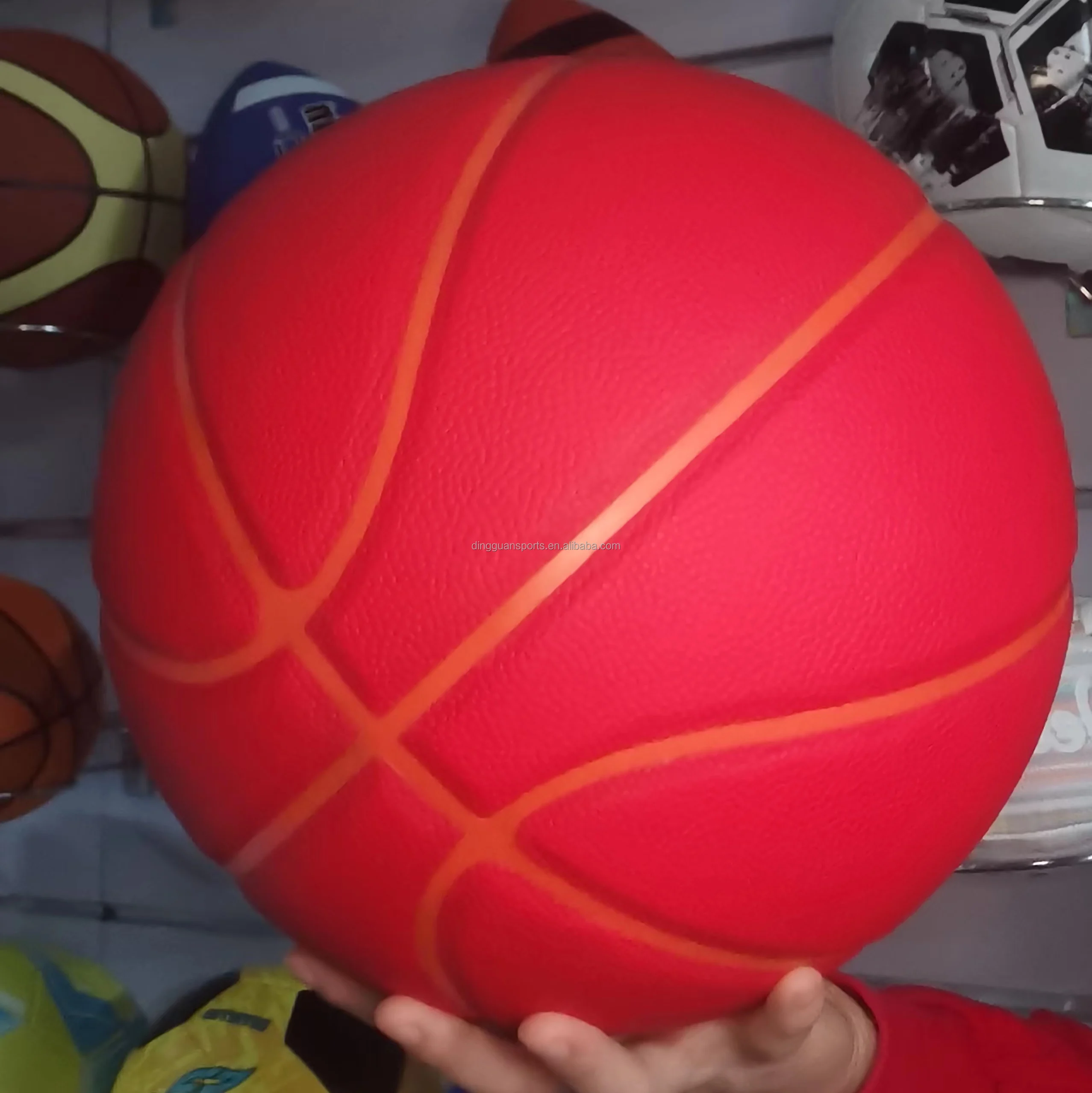 Custom Luminous Basketball Laminated Hygroscopic Pu Leather Black Light Up Led Basketball Ball