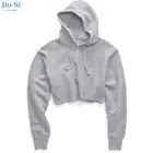 Hoodie Ladies Crop Hoodies Reverse Weave Cropped Cut Off Crop Top Hoodie For Ladies