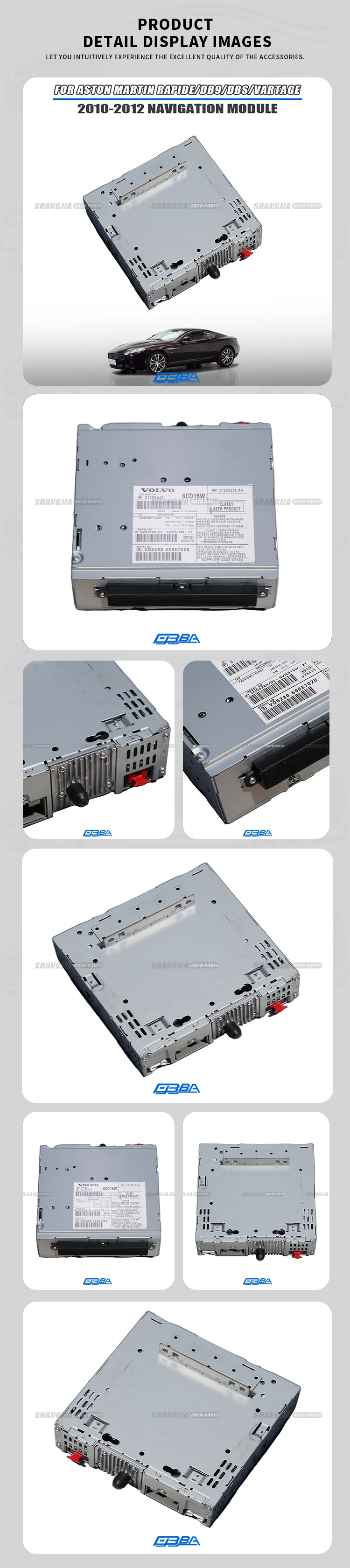 Navigation Module GPS Navigation Unit For Aston Martin Rapide DB9 DBS Vantage 2010 2012 OEM 4G4310E887EB Used Car Parts factory