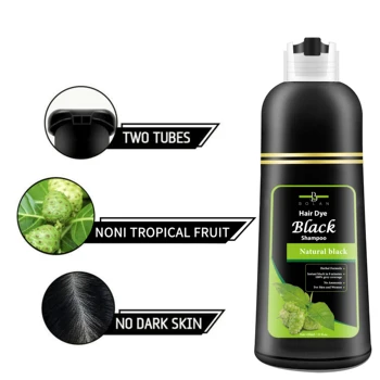 OEM Own Brand Organic Natural Fast Hair Dye 500Ml Ginger King Plant Essence Black Hair Color Dye Shampoo