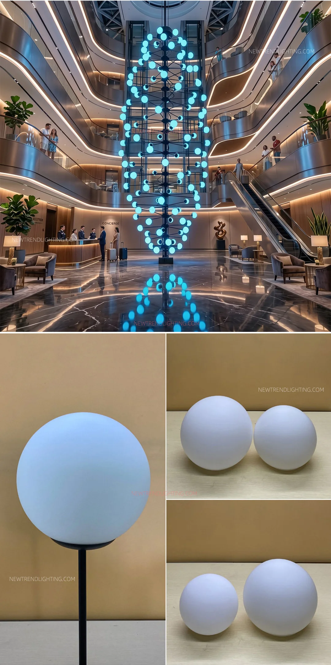 cpl 527 bespoke sculptural led chandelier custom art installation for luxury mall showroom-3