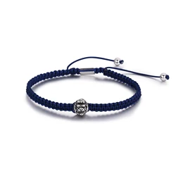 Fashion Jewelry Macrame Twisted Handmade Adjustable Fleur De Lis Star Charm Tassel Animal Leopard Lion Rope Bracelets For Men