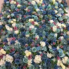 Flower Wedding Stage Green Wall Panel Artificial Red Rose Flower Wall Panel Floral Backdrop Decorations Wall