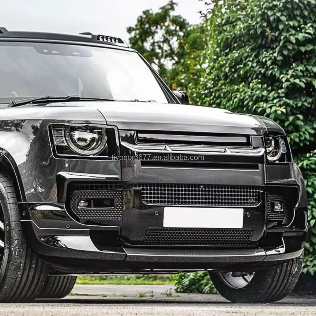 product tiypeor front lip splitters for land rover defender 110 90 2020 2025 auto bumper diffuser plastic body kit protector-5