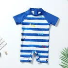 Boy Short Baby Girls And Boy Short Sleeve Sun Protection 1 Piece Rash Guard Baby Swimsuit
