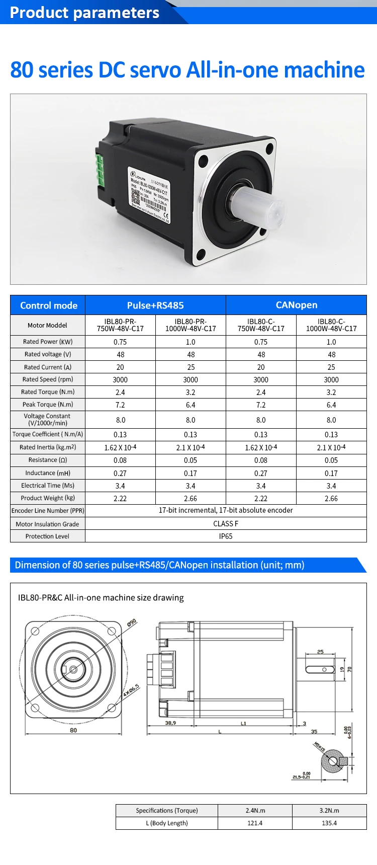 Dc48v2025a3000rpm2432nm7501000w Integrated Servo Motor - detail 4