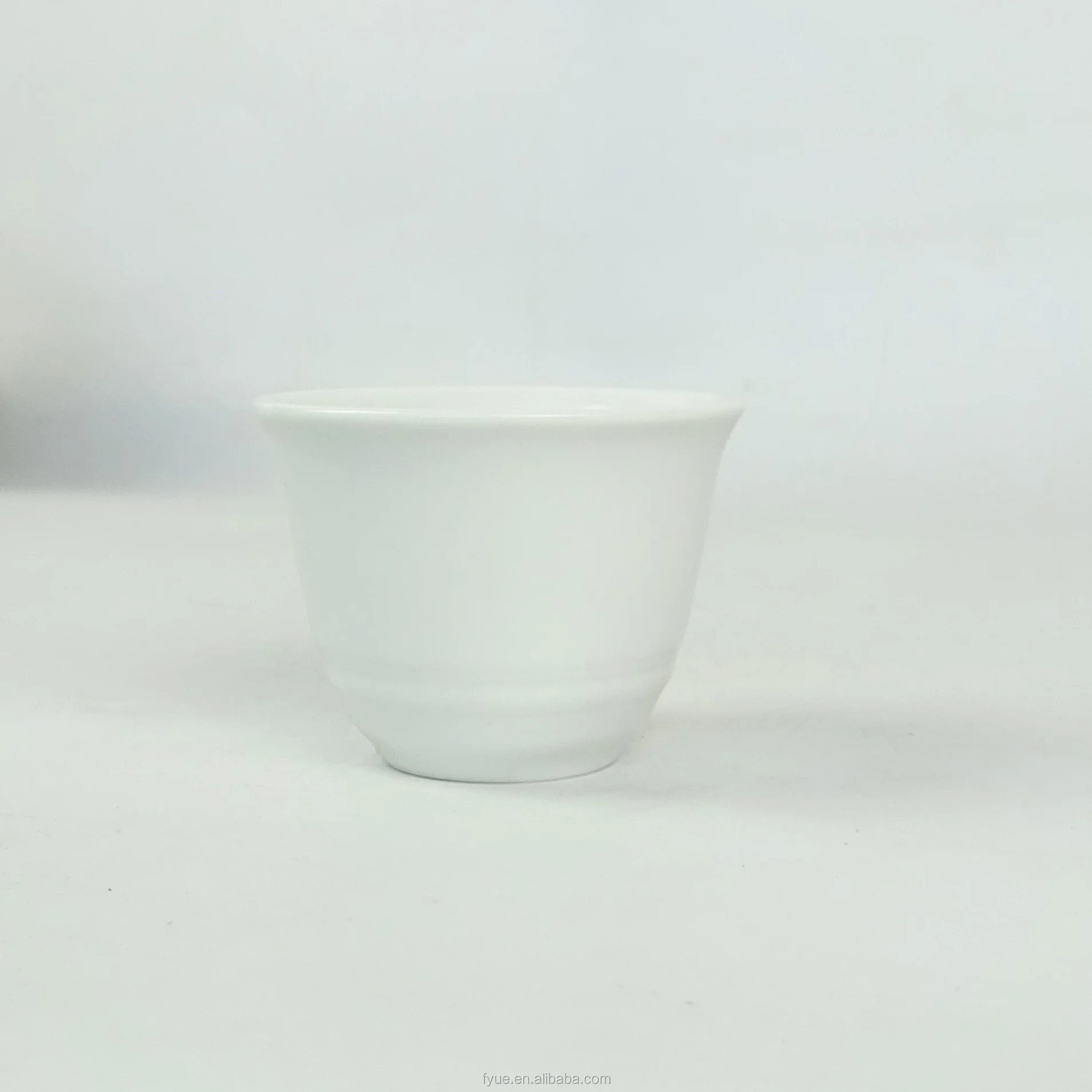 Arabic Round Shape Tea Cup Mug Ceramic Stoneware Plain White Cup supplier