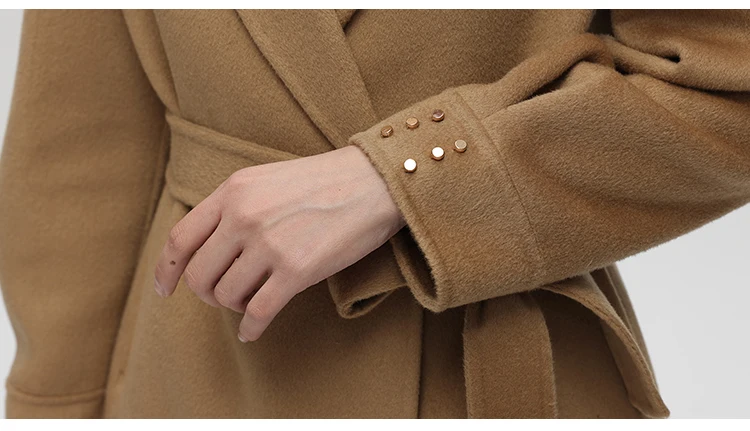 Women's Heavyweight Wool Winter Coat Windproof Long Overcoat for Extreme Cold