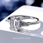 Ring Jewelry New Design 925 Sterling Silver Bling Bling Square Moissanite Diamond Ring Jewelry For Women Ring