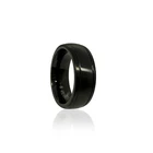 Titanium Factory Wholesale 8mm Fashion Black Gold Tungsten Titanium Steel Ring For Men