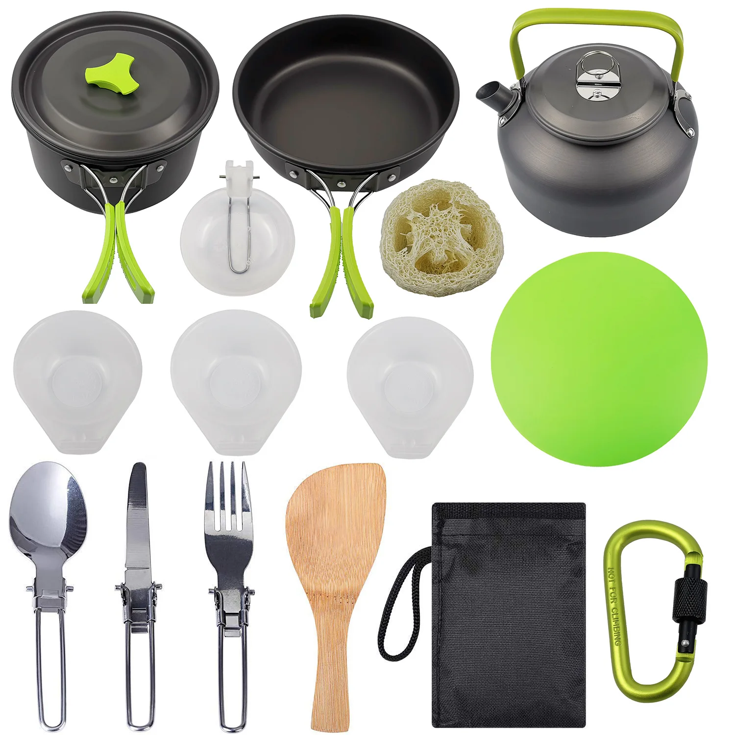 Hot Selling Camping Cookware Aluminium Alloy Folding Camping Cooking Set Camping Accessories