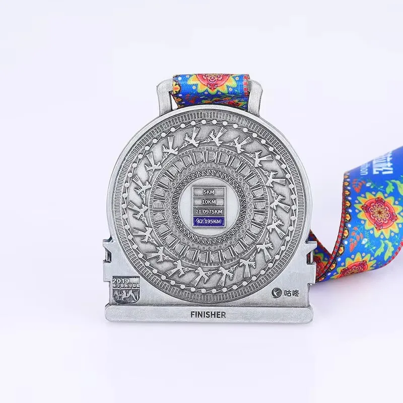 Wholesale Souvenir Marathon Commemorative Medal 5km 10km Marathon Running Sport Metal Medal manufacture