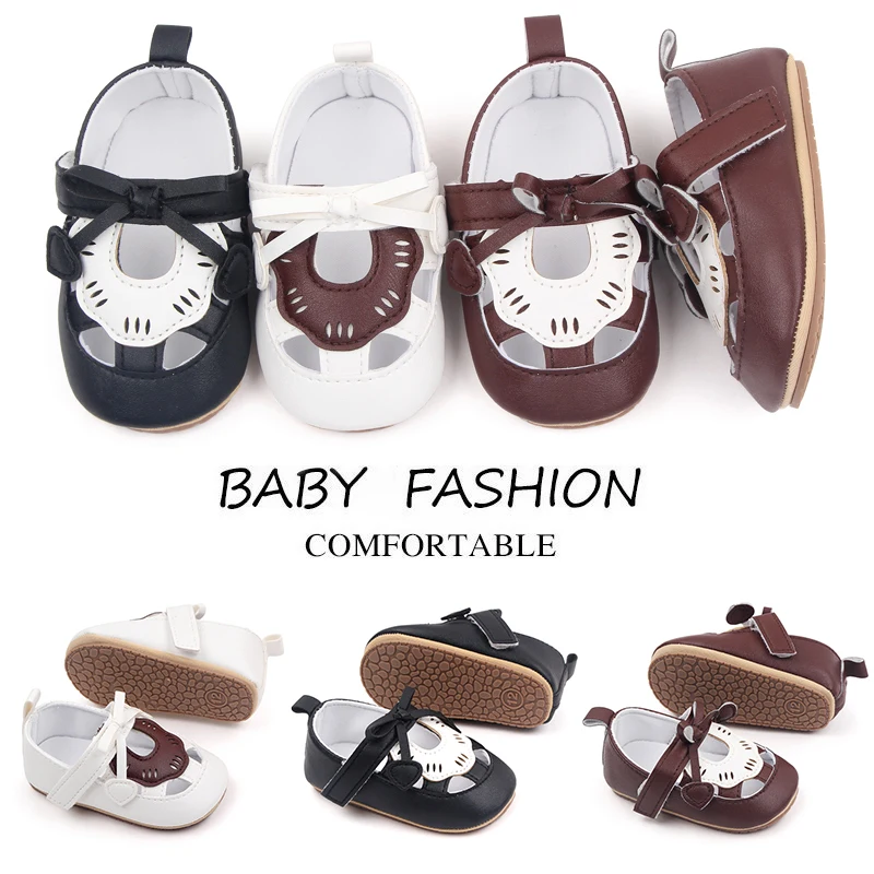 Hollowed-out Bow love Toe Toddler Shoes Summer Baby Shoes Casual Sandals for Girls factory