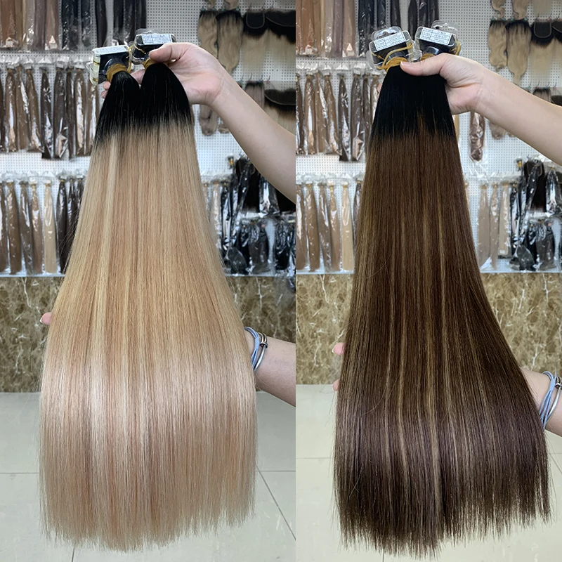 Wholesale Remy Brazilian Human Hair Extension 16inch To 30 Inch Russian Hair  Tape Extensions Highlight Color Tape Hair - Buy Tape Hair,Russian Hair Tape  Extensions,Human Hair Extension Product on 